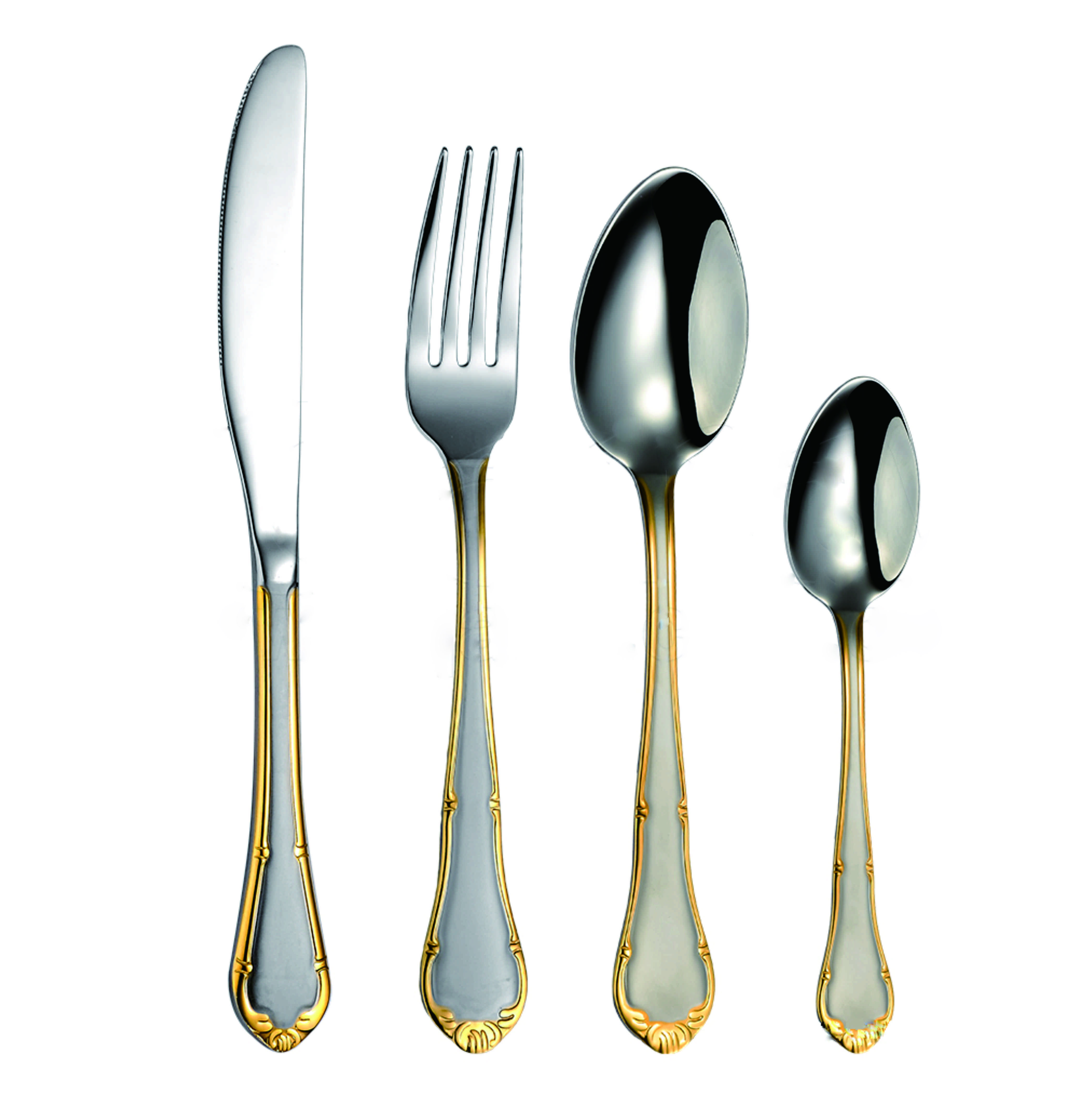 Stainless Steel Flatware Golden and Satin SG-FGS-051