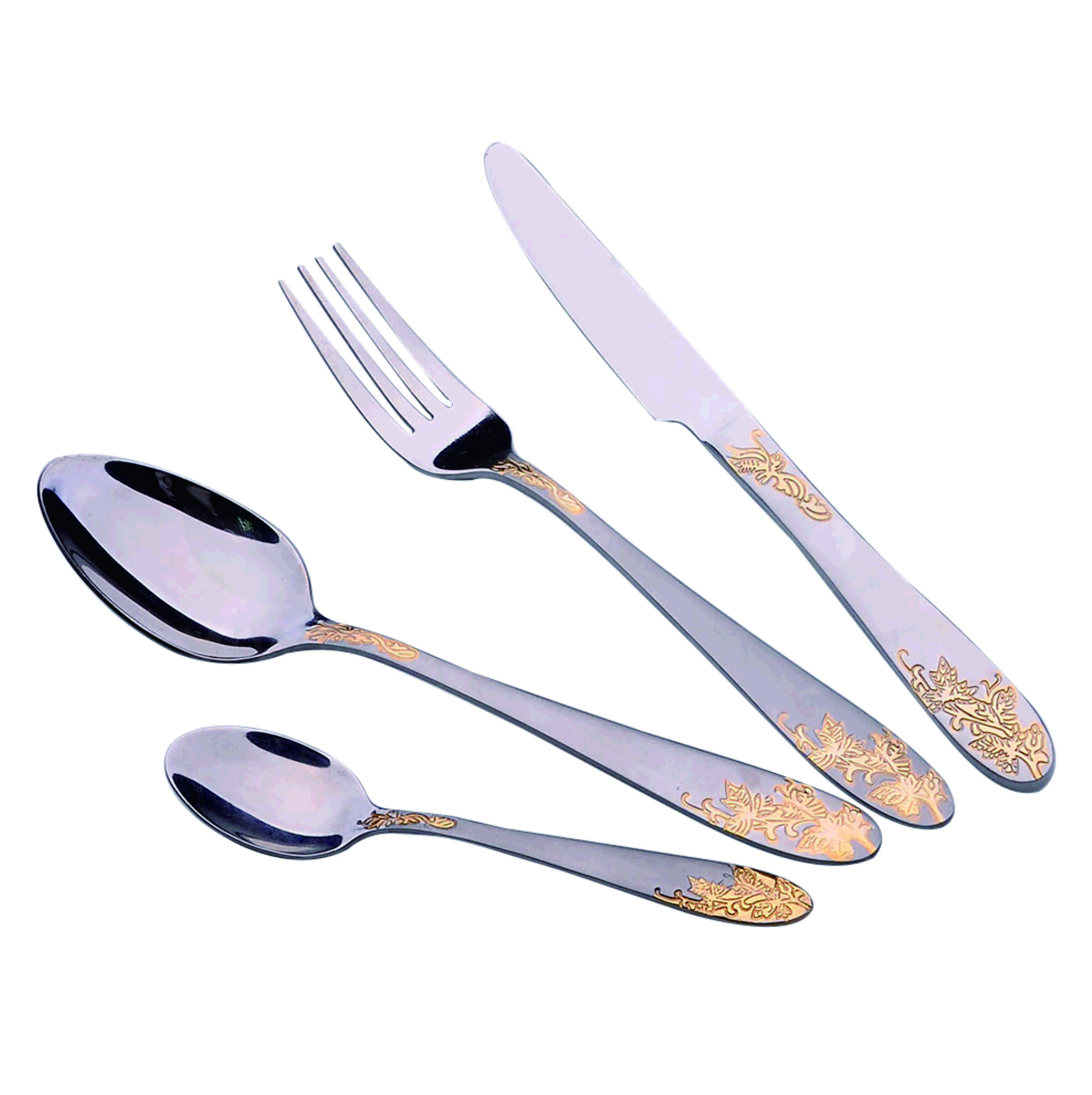 Stainless Steel Flatware Golden and Satin SG-FGS-050