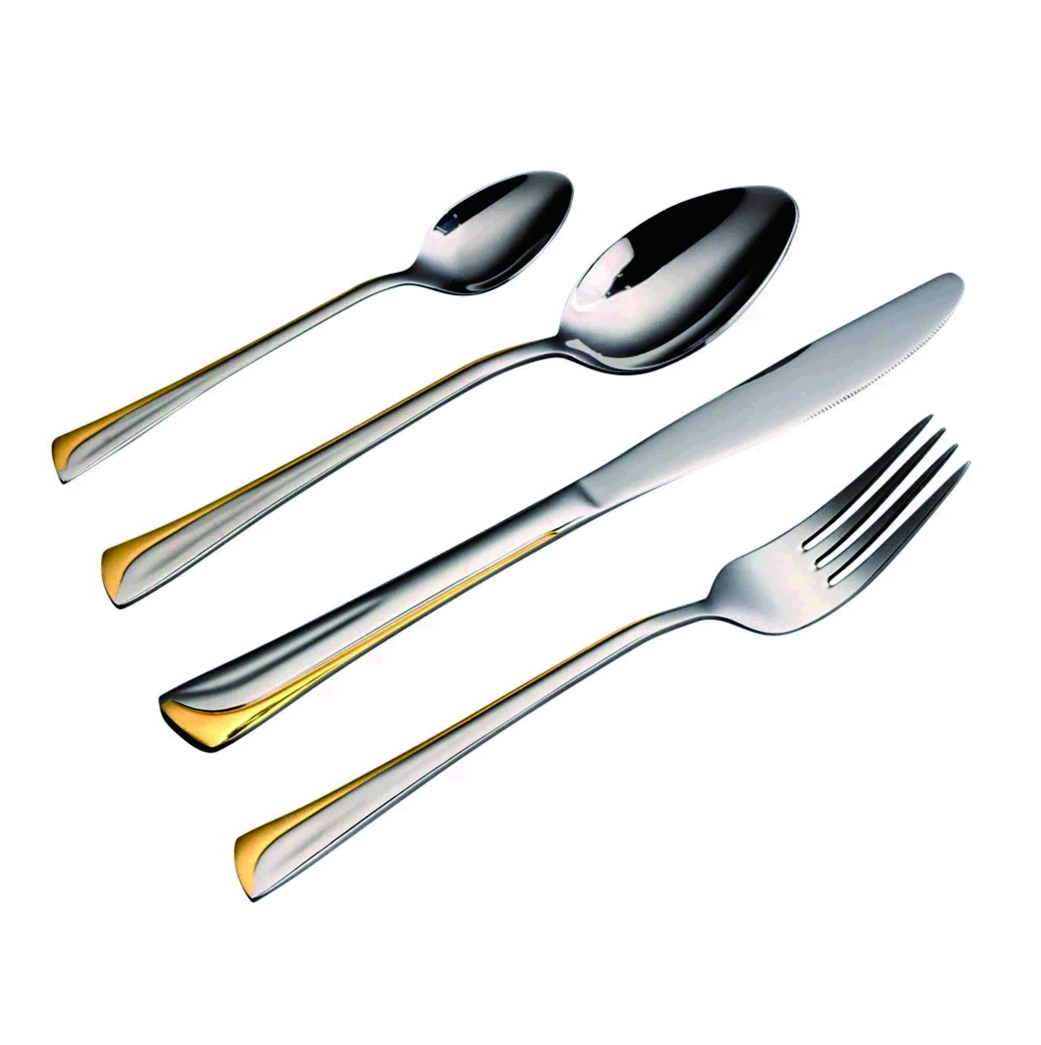 Stainless Steel Flatware Golden and Satin SG-FGS-052