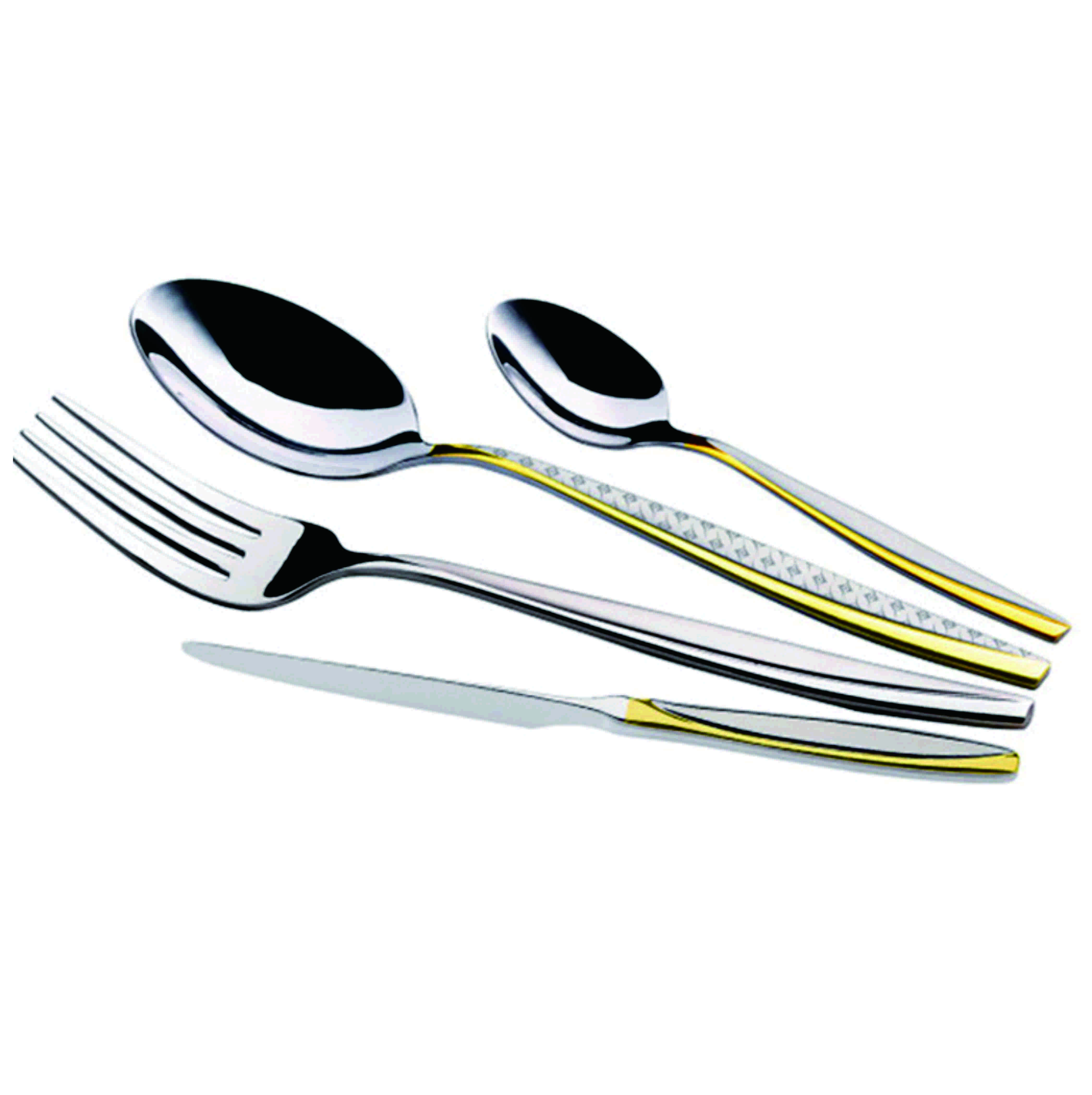 Stainless Steel Flatware Golden and Satin SG-FGS-055