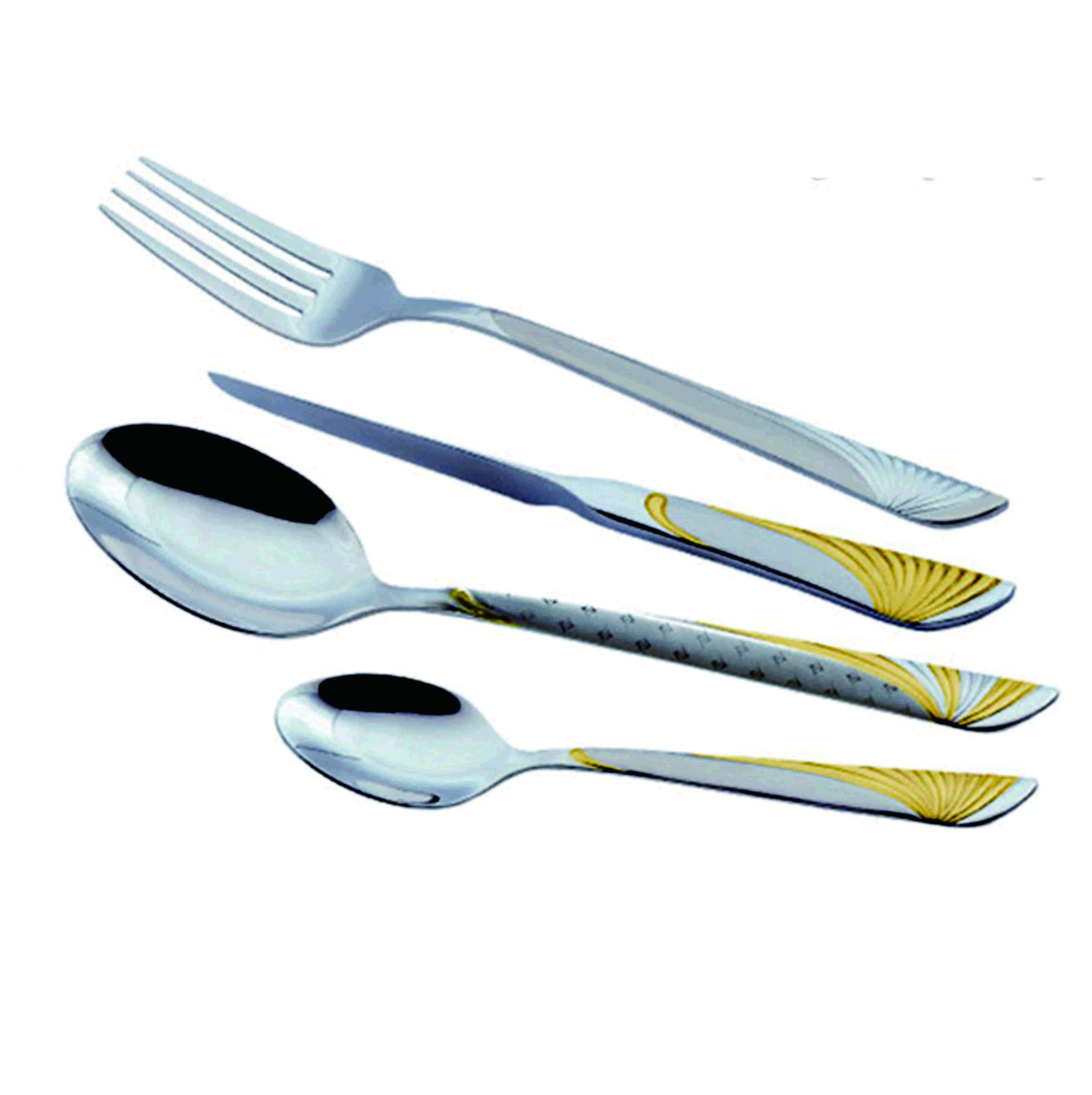 Stainless Steel Flatware Golden and Satin SG-FGS-056