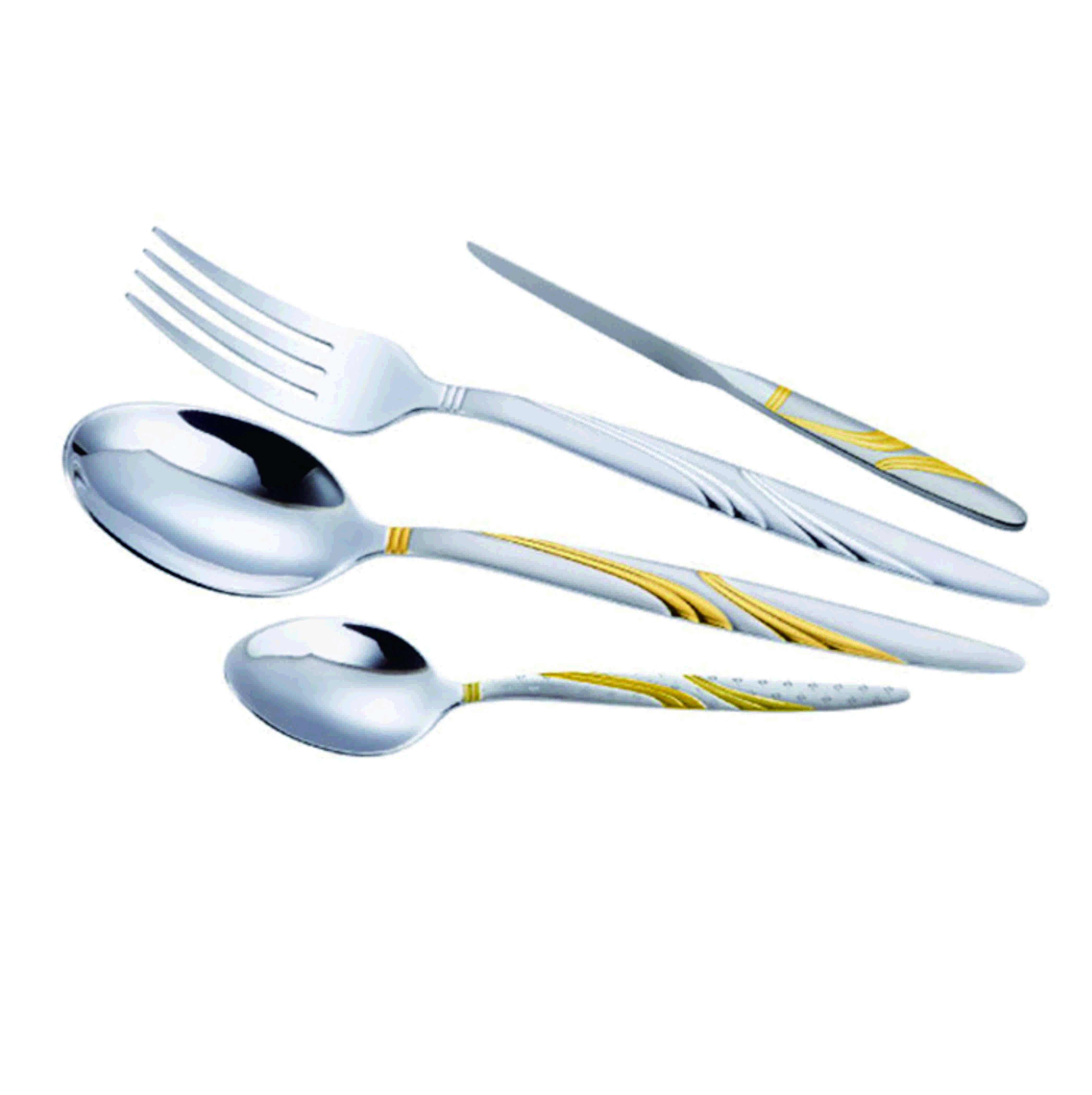 Stainless Steel Flatware Golden and Satin SG-FGS-057