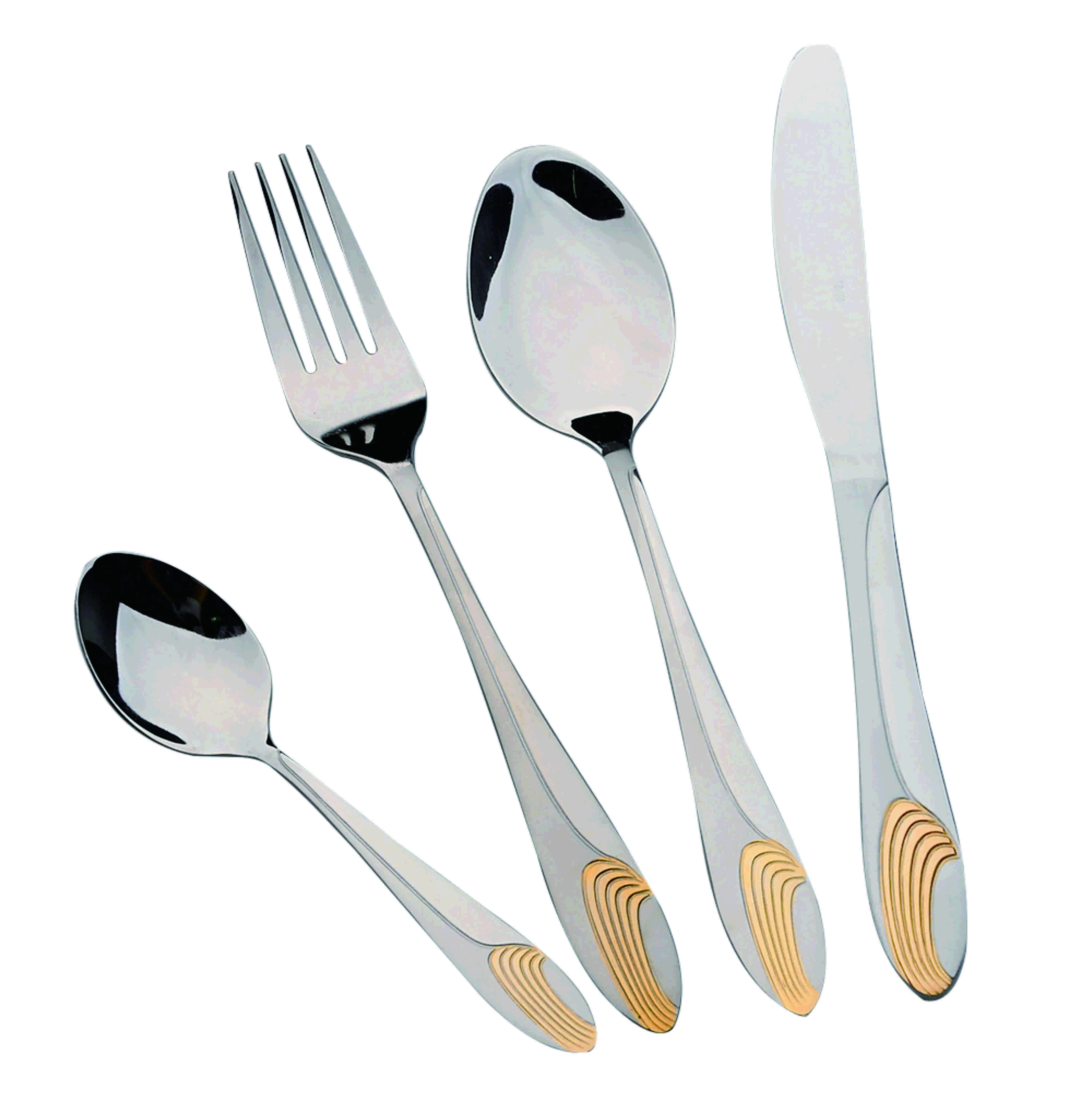 Stainless Steel Flatware Golden and Satin SG-FGS-058